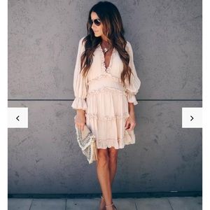 Vici Muted Emotion Tiered Ruffle Dress